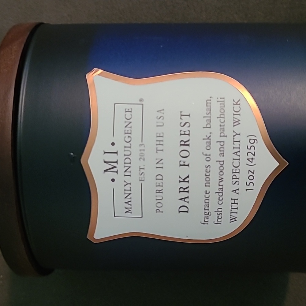 Manly Indulgence Candle, Dark Forest, 15oz